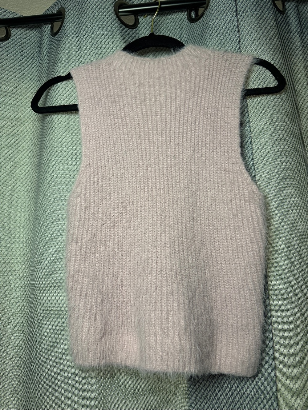 Zara Light Pink Fuzzy Sweater Vest